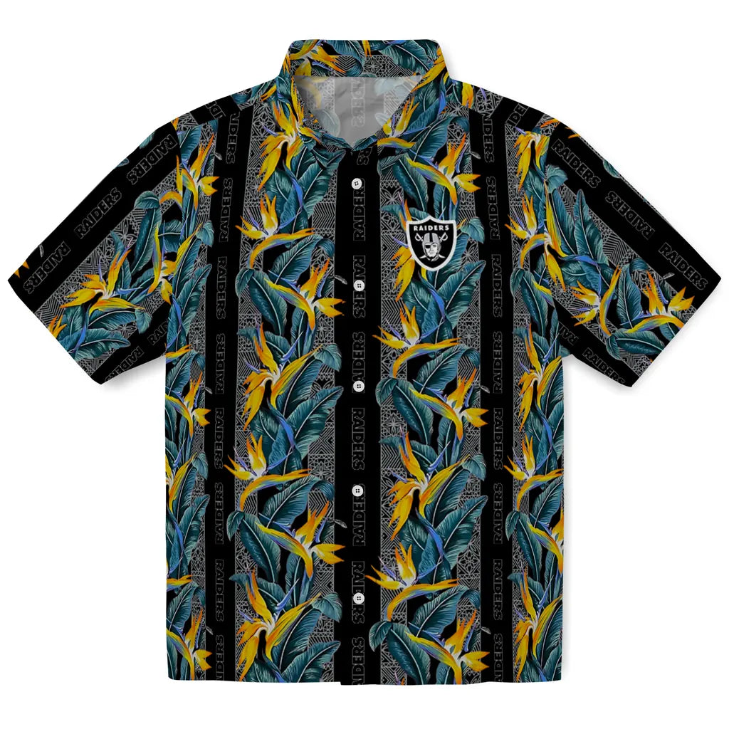 Las Vegas Raiders Hawaiian Shirt - Paradise Vines | Hula Hawaiian Shirts