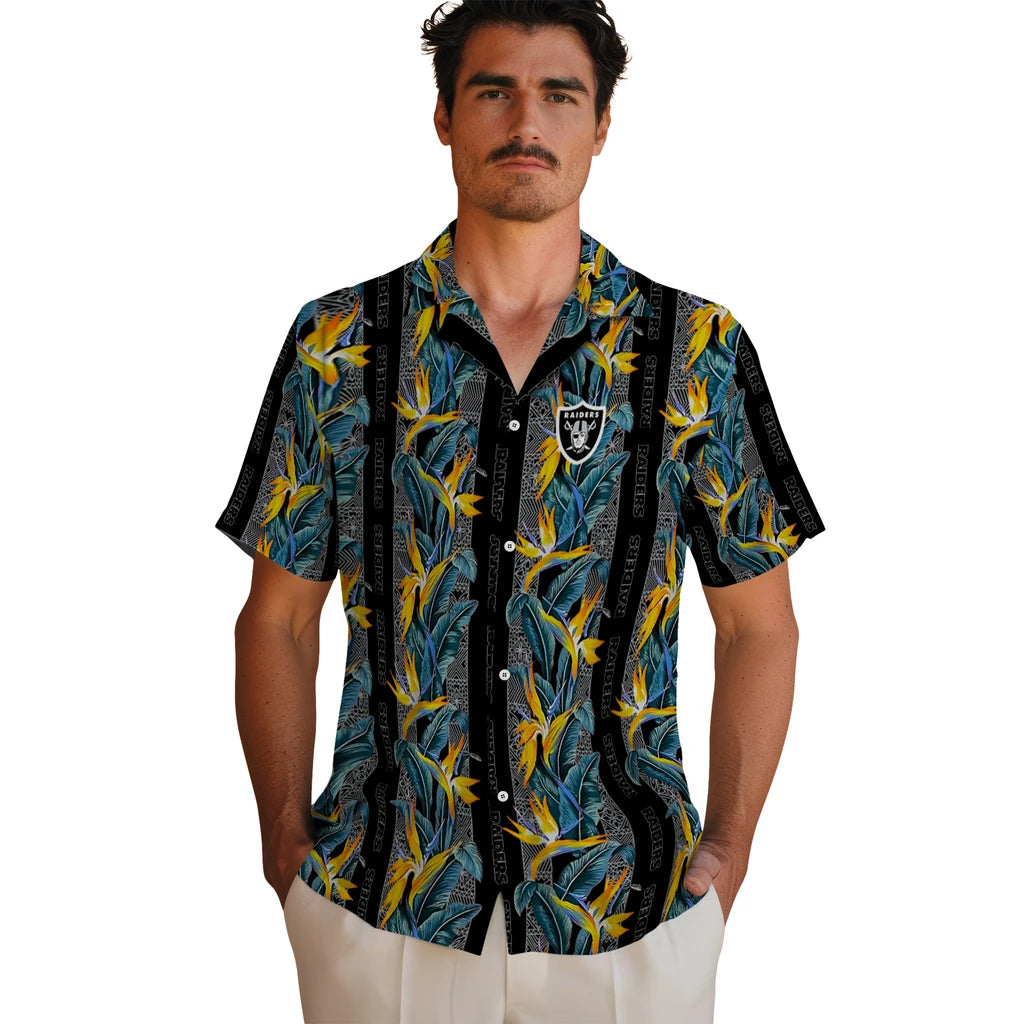 Las Vegas Raiders Hawaiian Shirt - Paradise Vines | Hula Hawaiian Shirts