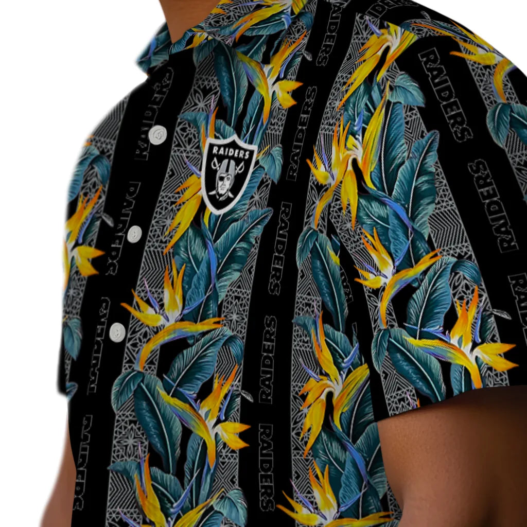 Las Vegas Raiders Hawaiian Shirt - Paradise Vines | Hula Hawaiian Shirts