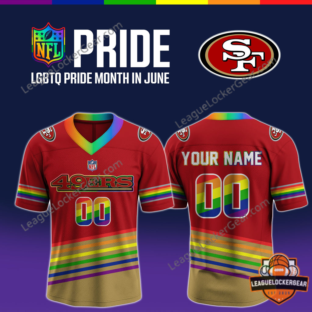 All Team MLB x LGBTQ Pride Month NFL Football Jersey - LeagueLockerGear