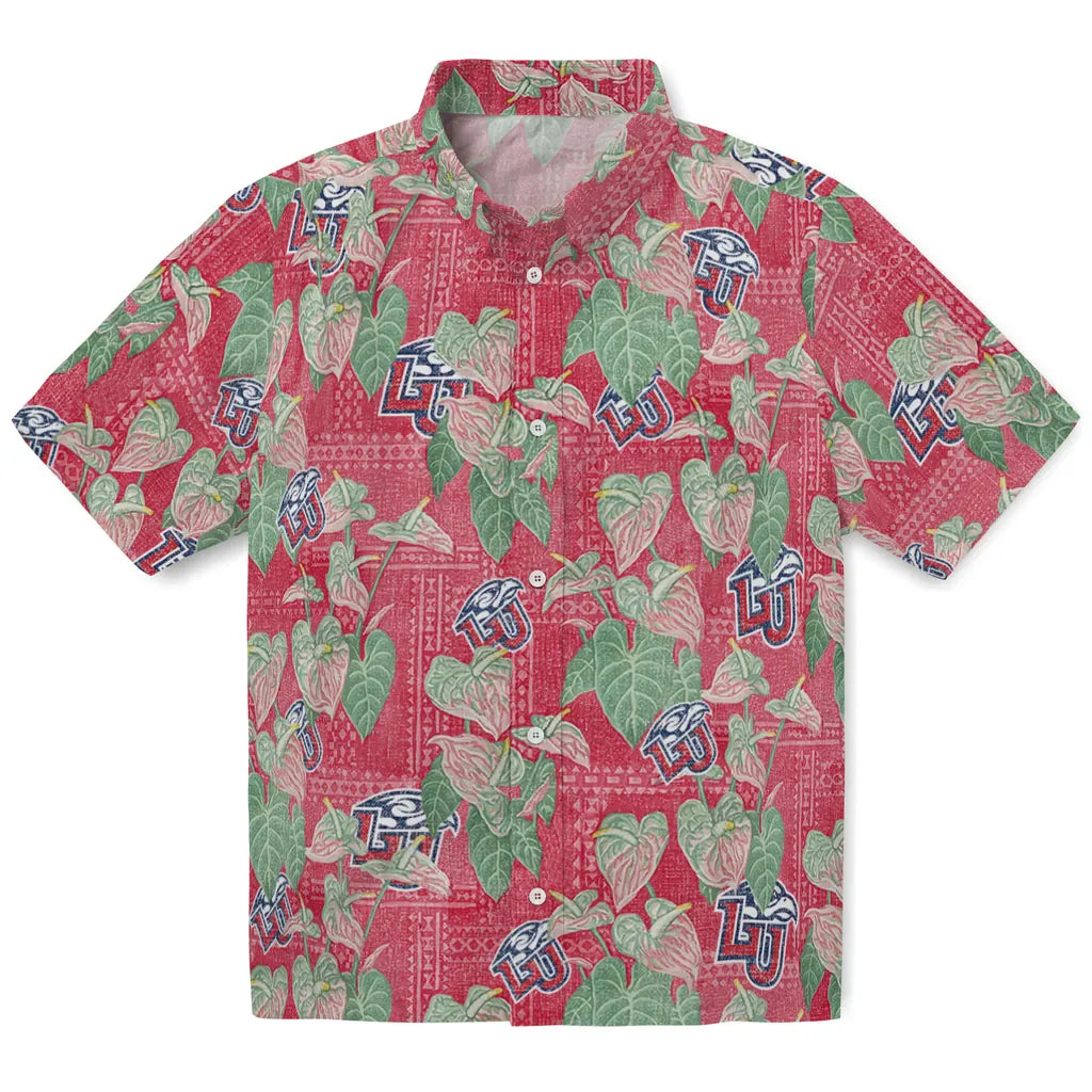 Liberty Flames Hawaiian Shirt - Anthurium Overlay | Hula Hawaiian Shirts