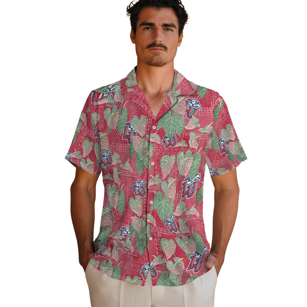 Liberty Flames Hawaiian Shirt - Anthurium Overlay | Hula Hawaiian Shirts