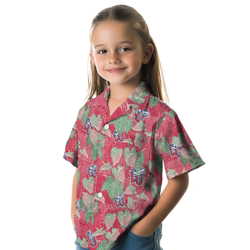Liberty Flames Hawaiian Shirt - Anthurium Overlay | Hula Hawaiian Shirts