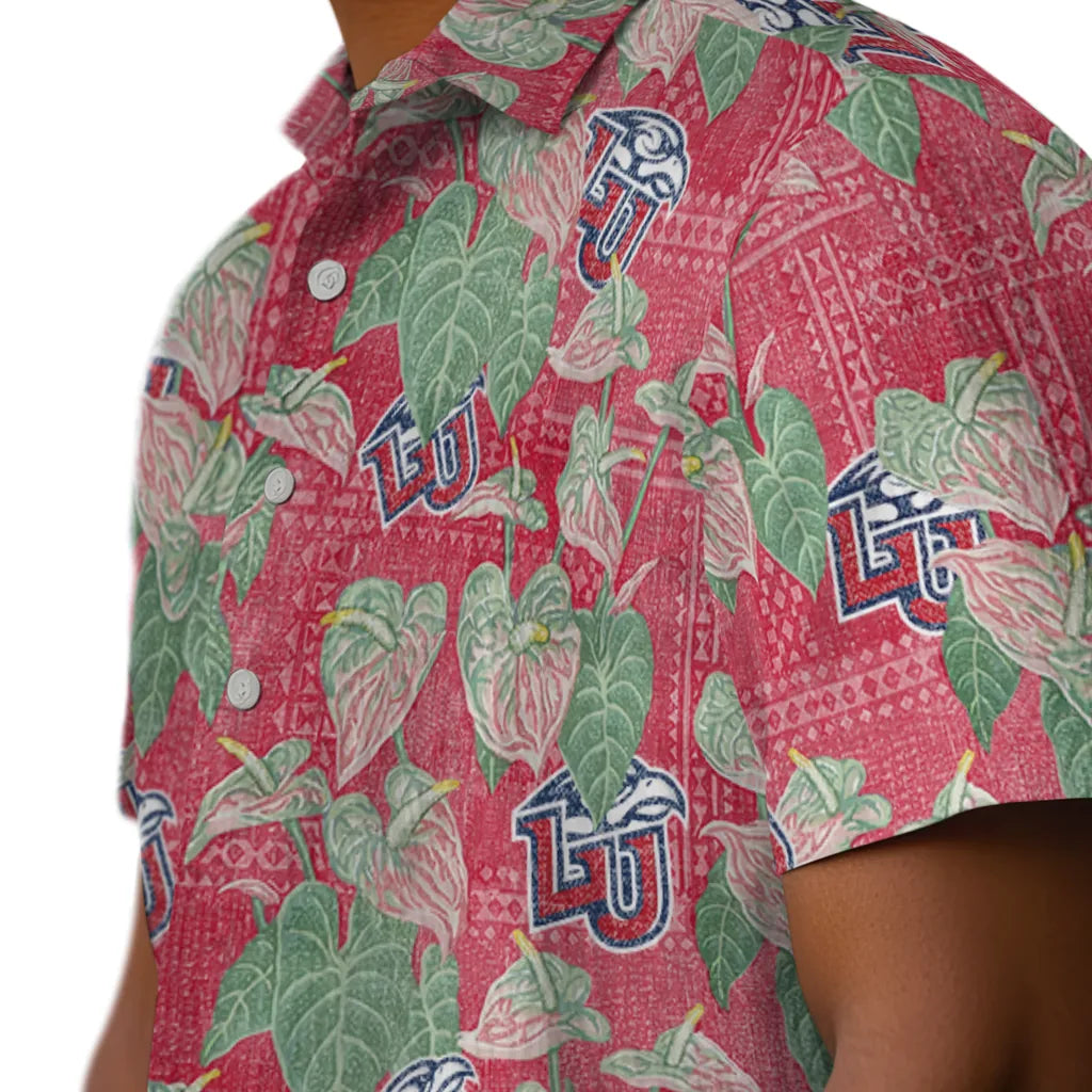 Liberty Flames Hawaiian Shirt - Anthurium Overlay | Hula Hawaiian Shirts