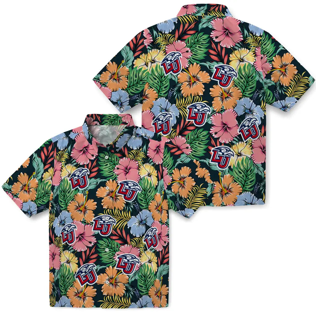 Liberty Flames Hawaiian Shirt - Brilliant Hibiscus Garden | Hula Hawaiian Shirts