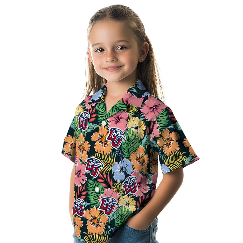 Liberty Flames Hawaiian Shirt - Brilliant Hibiscus Garden | Hula Hawaiian Shirts