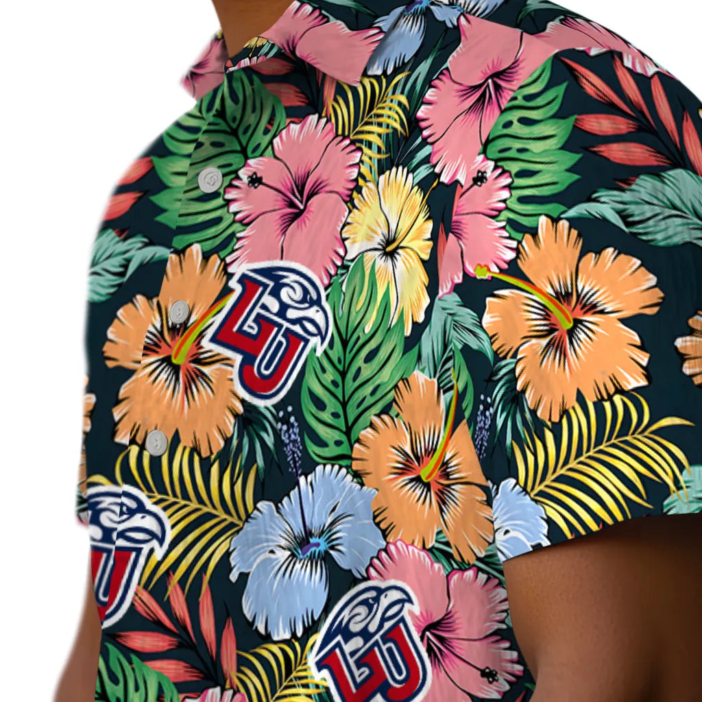 Liberty Flames Hawaiian Shirt - Brilliant Hibiscus Garden | Hula Hawaiian Shirts