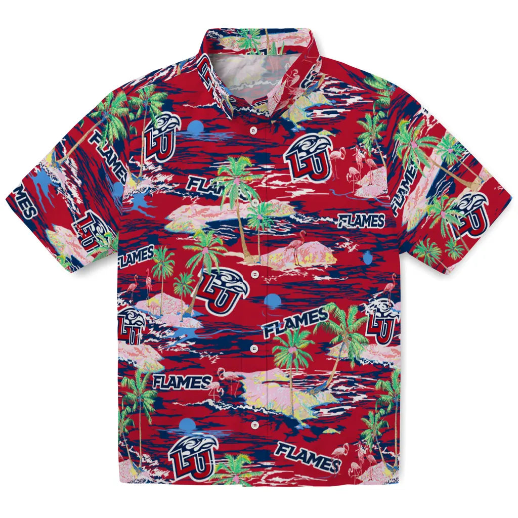 Liberty Flames Hawaiian Shirt - Hawaii Island | Hula Hawaiian Shirts