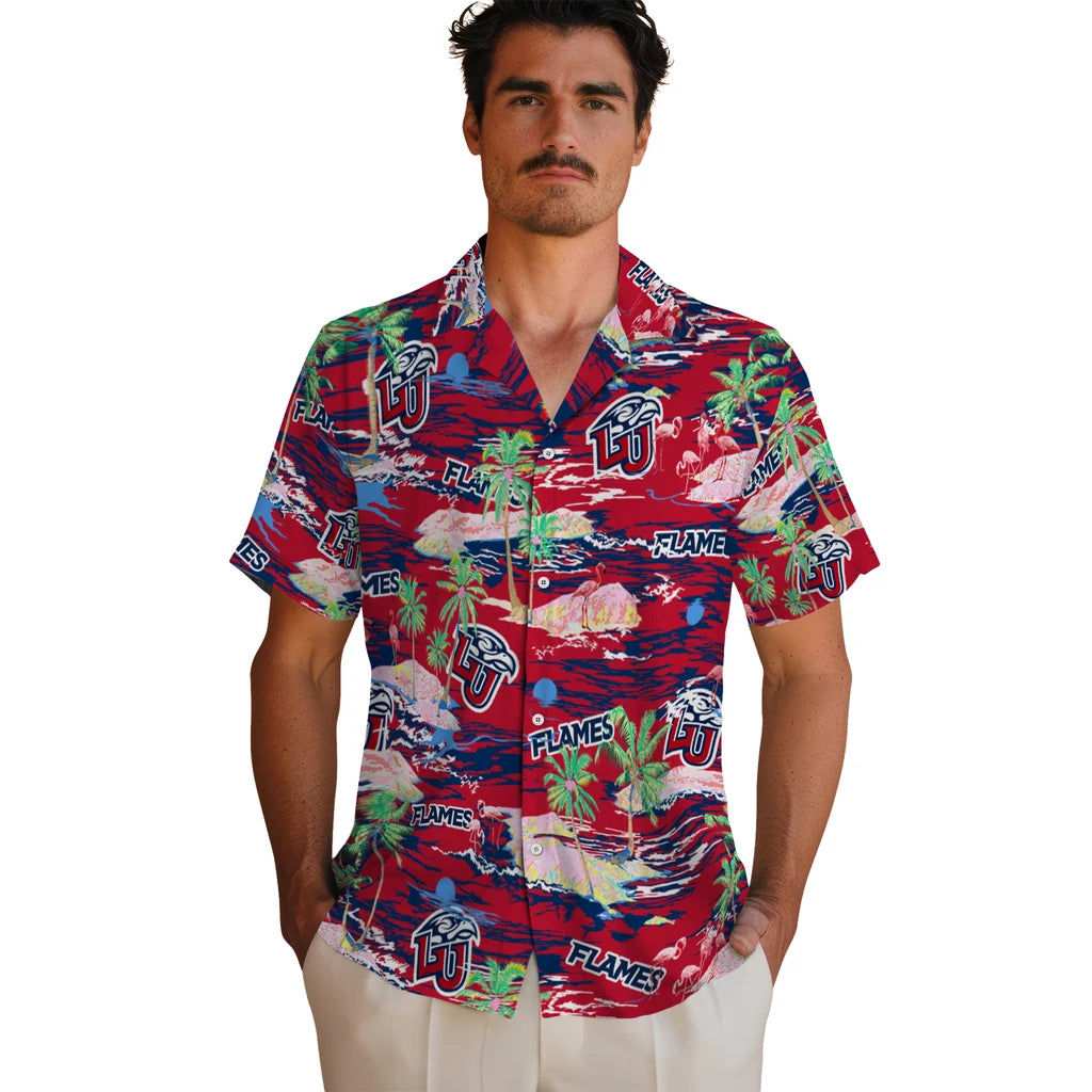 Liberty Flames Hawaiian Shirt - Hawaii Island | Hula Hawaiian Shirts