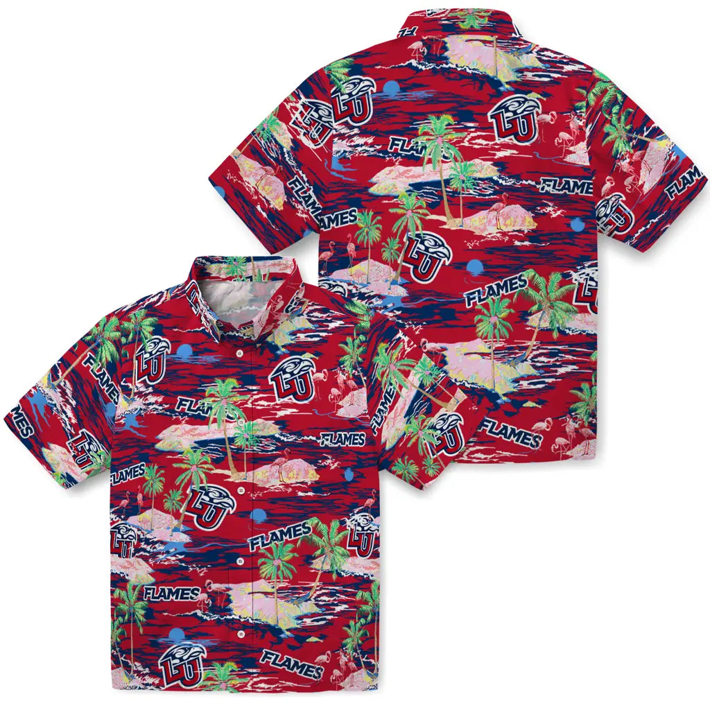 Liberty Flames Hawaiian Shirt - Hawaii Island | Hula Hawaiian Shirts