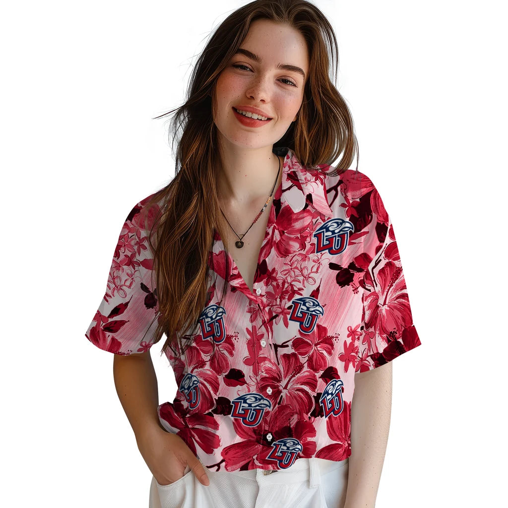 Liberty Flames Hawaiian Shirt - Hibiscus Arrangement | Hula Hawaiian Shirts