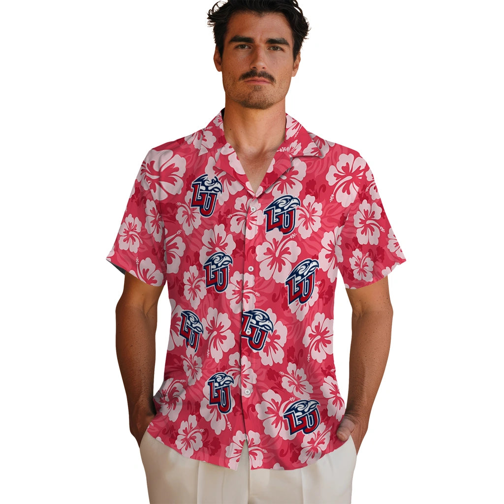 Liberty Flames Hawaiian Shirt - Hibiscus Cluster | Hula Hawaiian Shirts