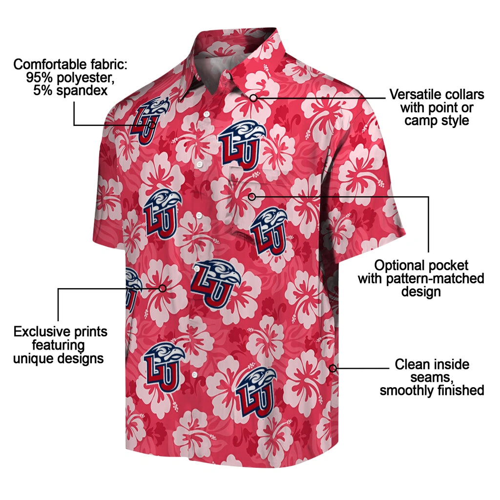 Liberty Flames Hawaiian Shirt - Hibiscus Cluster | Hula Hawaiian Shirts