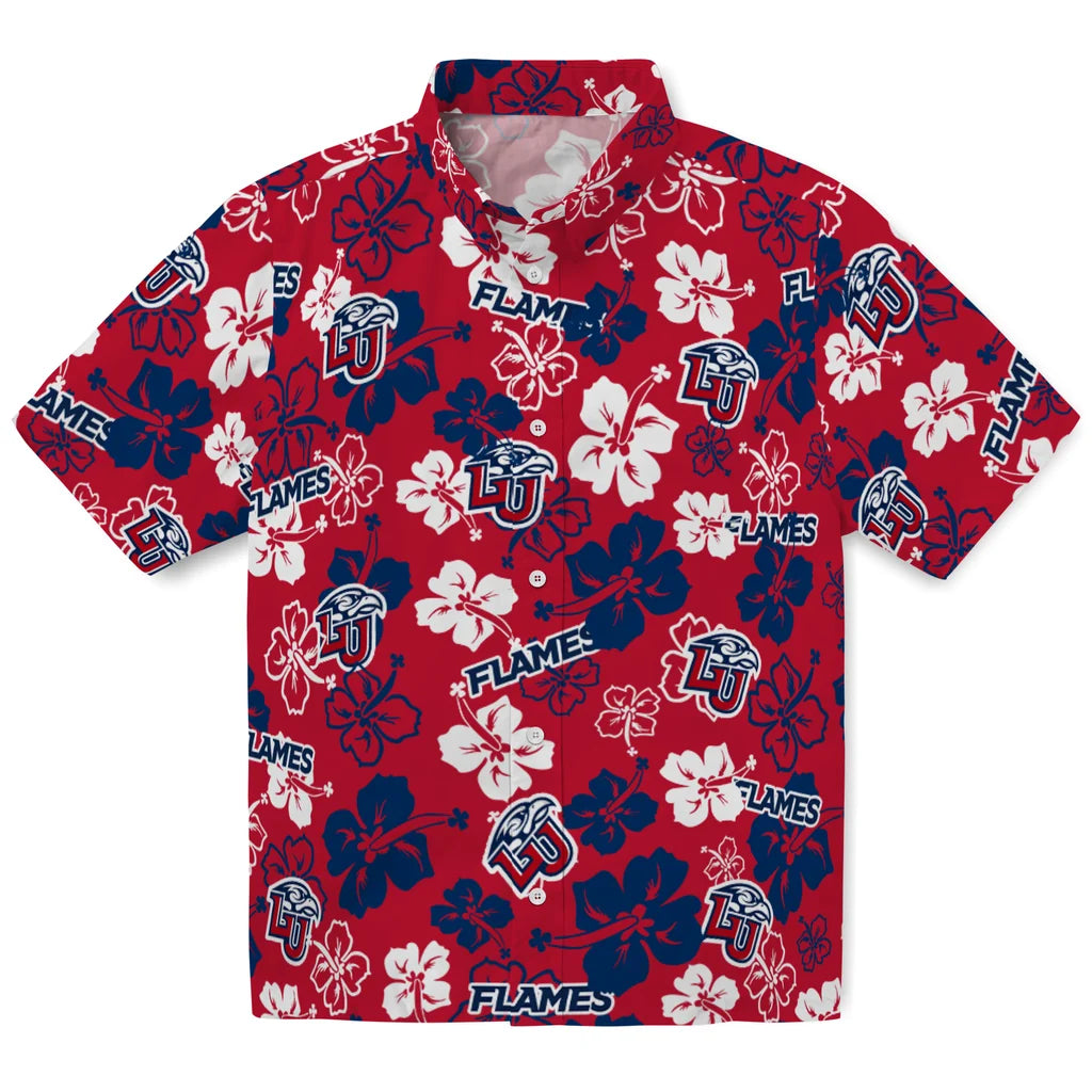 Liberty Flames Hawaiian Shirt - Hibiscus Flower Design | Hula Hawaiian Shirts