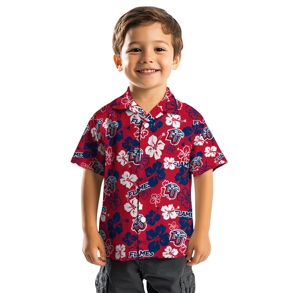 Liberty Flames Hawaiian Shirt - Hibiscus Flower Design | Hula Hawaiian Shirts