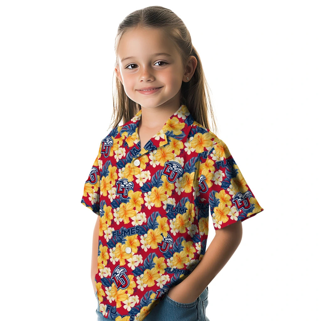 Liberty Flames Hawaiian Shirt - Hibiscus Tropics | Hula Hawaiian Shirts