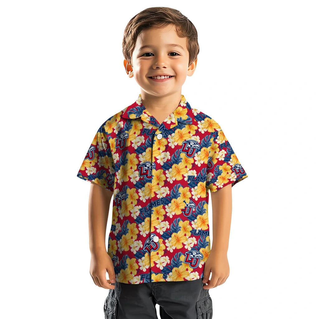 Liberty Flames Hawaiian Shirt - Hibiscus Tropics | Hula Hawaiian Shirts
