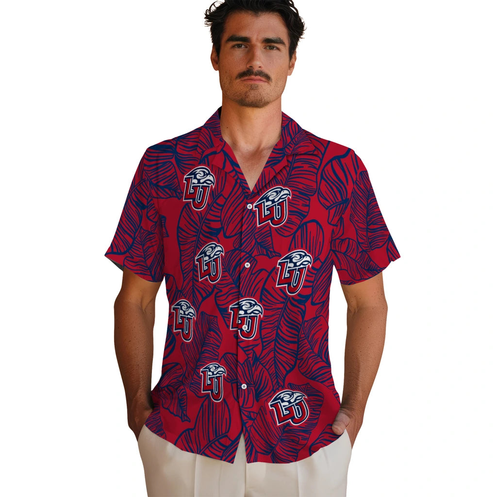 Liberty Flames Hawaiian Shirt - Leaf Outline | Hula Hawaiian Shirts