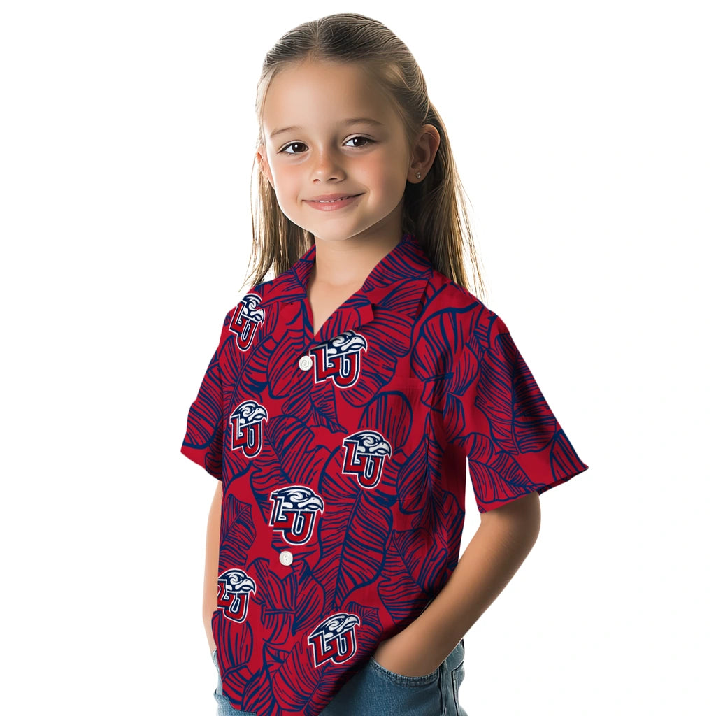 Liberty Flames Hawaiian Shirt - Leaf Outline | Hula Hawaiian Shirts