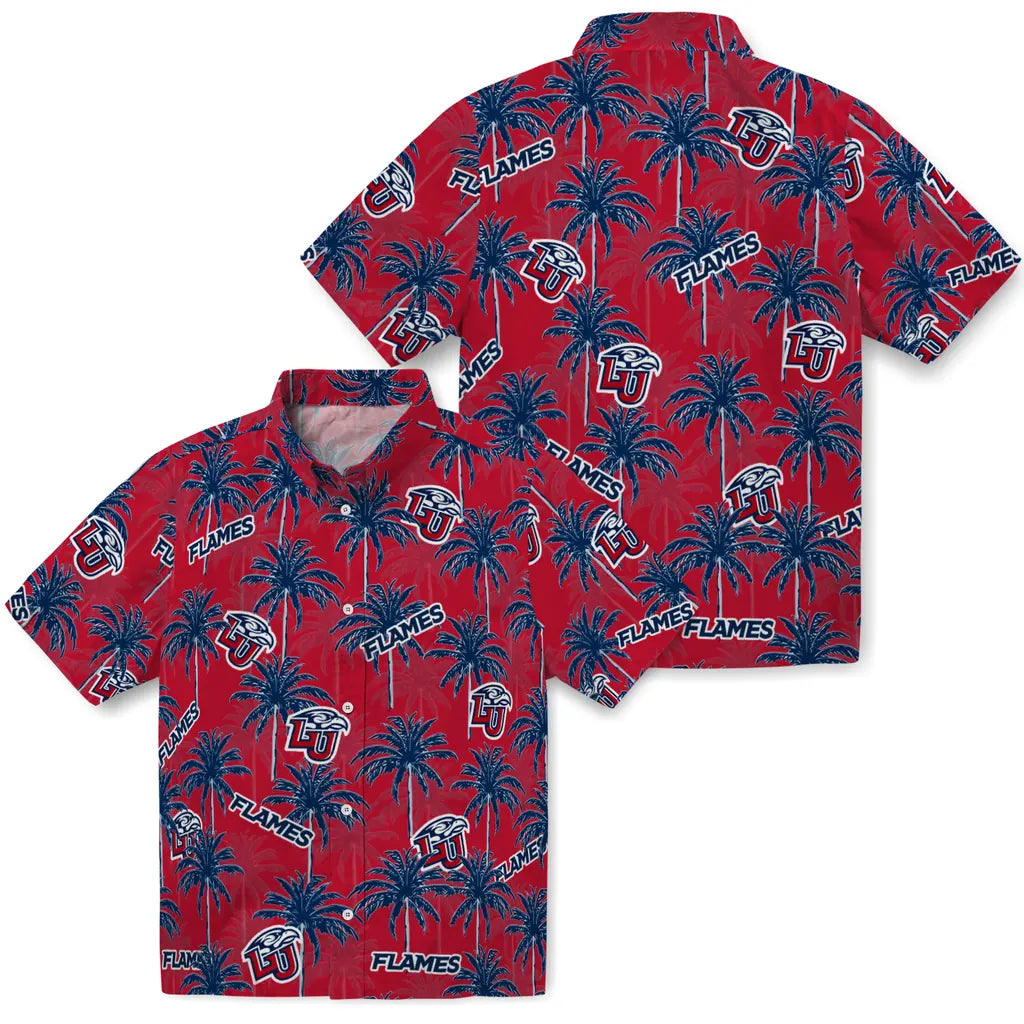 Liberty Flames Hawaiian Shirt - Palm Tree Motif | Hula Hawaiian Shirts