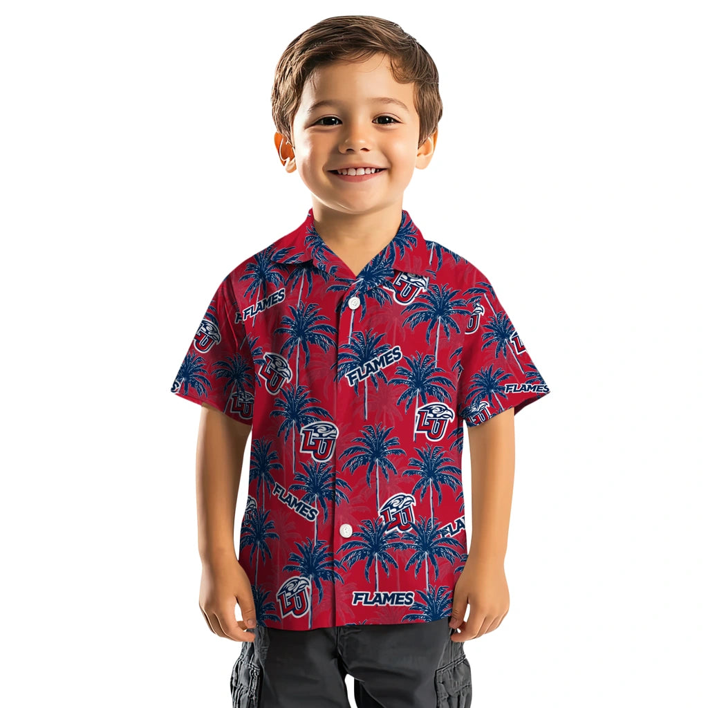 Liberty Flames Hawaiian Shirt - Palm Tree Motif | Hula Hawaiian Shirts