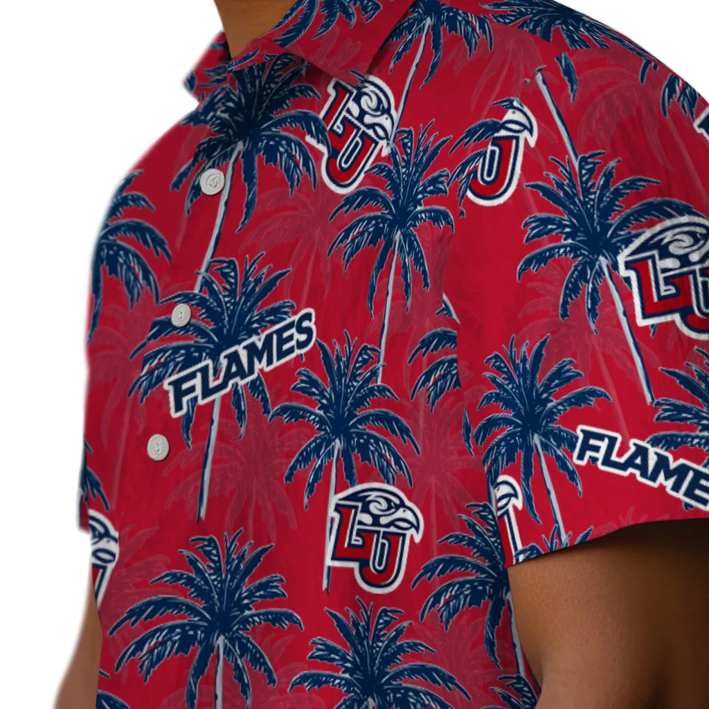 Liberty Flames Hawaiian Shirt - Palm Tree Motif | Hula Hawaiian Shirts