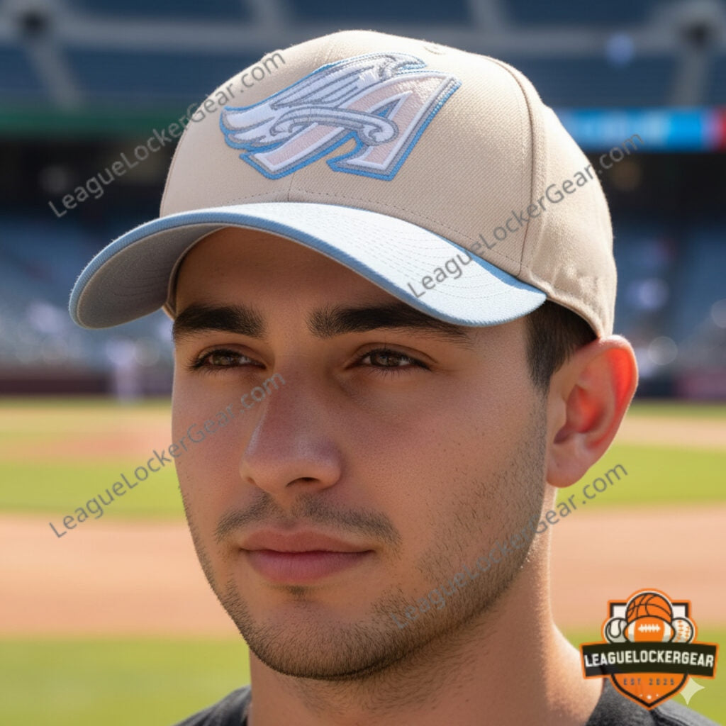 Anaheim Angels 40th Anniversary Beige Light Hat - LeagueLockerGear
