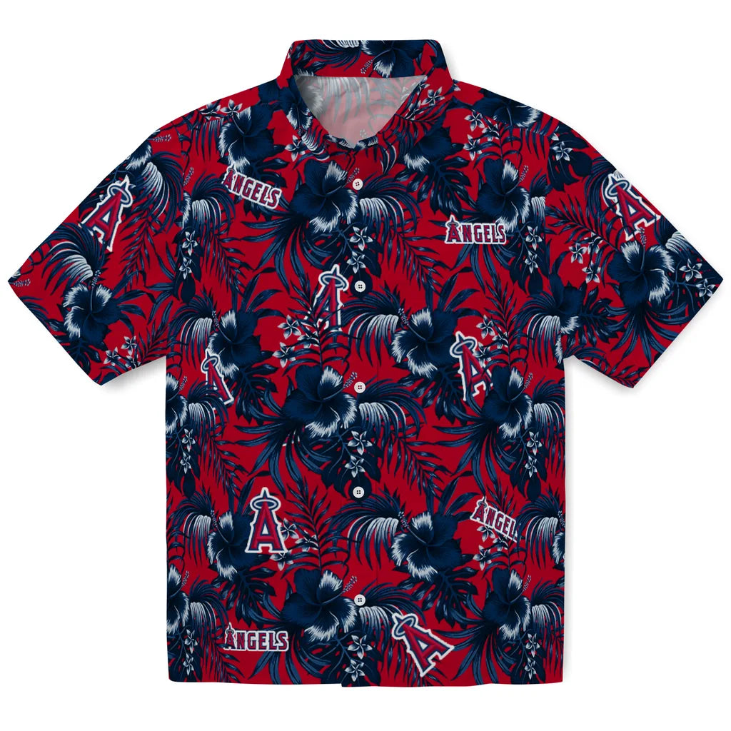 Los Angeles Angels Hawaiian Shirt - Hibiscus Exotic | Hula Hawaiian Shirts