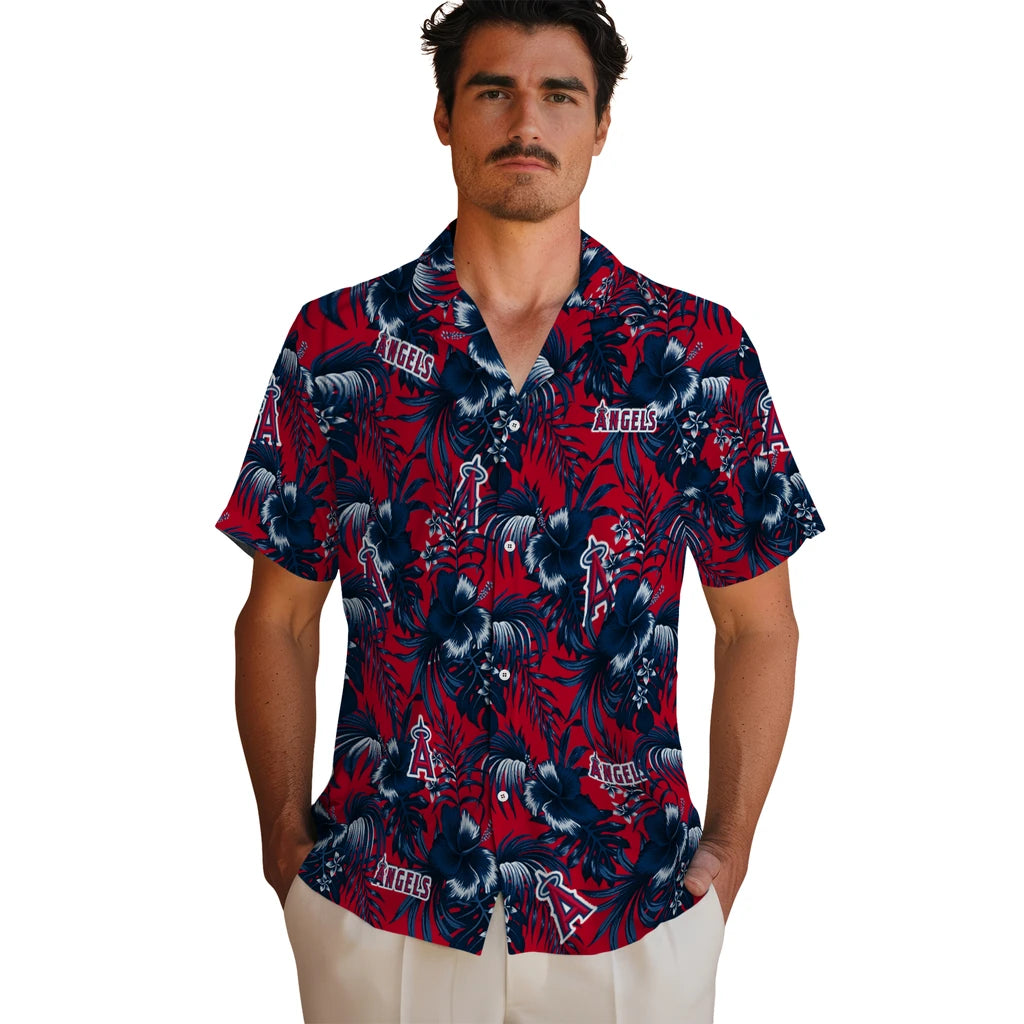 Los Angeles Angels Hawaiian Shirt - Hibiscus Exotic | Hula Hawaiian Shirts