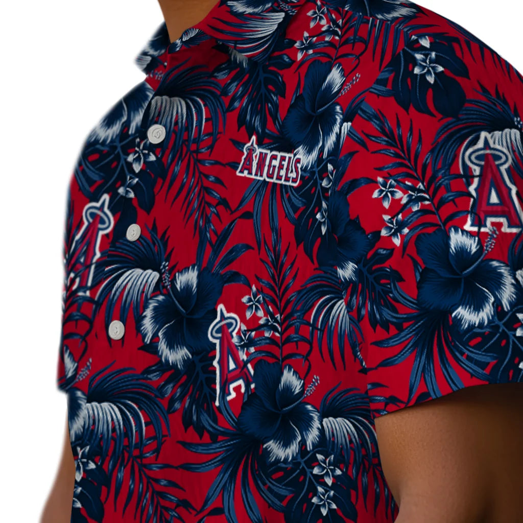 Los Angeles Angels Hawaiian Shirt - Hibiscus Exotic | Hula Hawaiian Shirts