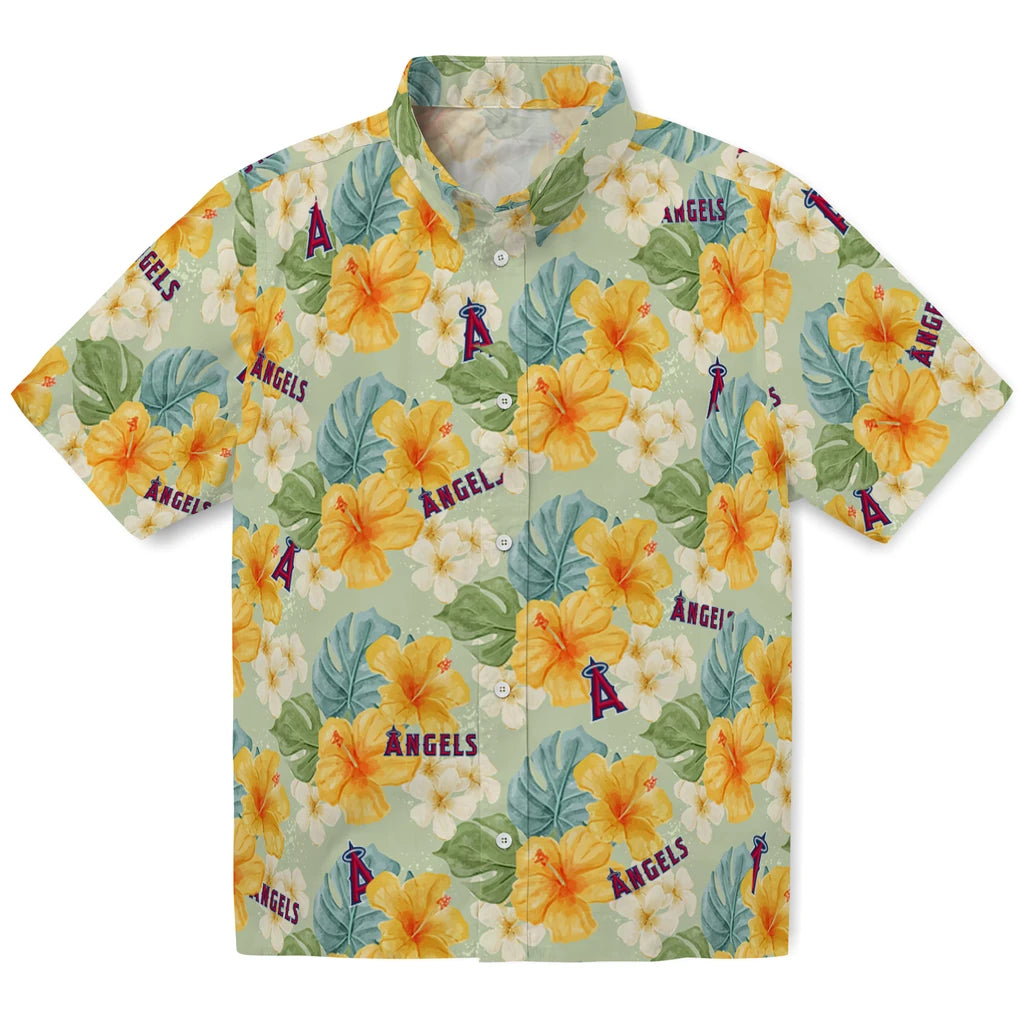 Los Angeles Angels Hawaiian Shirt - Hibiscus Mood | Hula Hawaiian Shirts