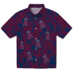 Los Angeles Angels Hawaiian Shirt - Leaf Outline | Hula Hawaiian Shirts