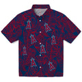 Los Angeles Angels Hawaiian Shirt - Leaf Outline | Hula Hawaiian Shirts
