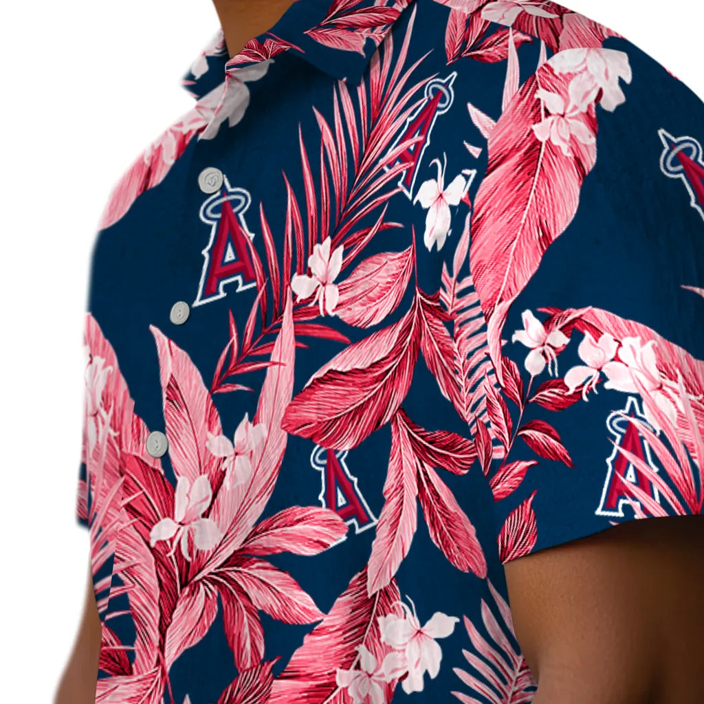 Los Angeles Angels Hawaiian Shirt - Palm Leaves | Hula Hawaiian Shirts
