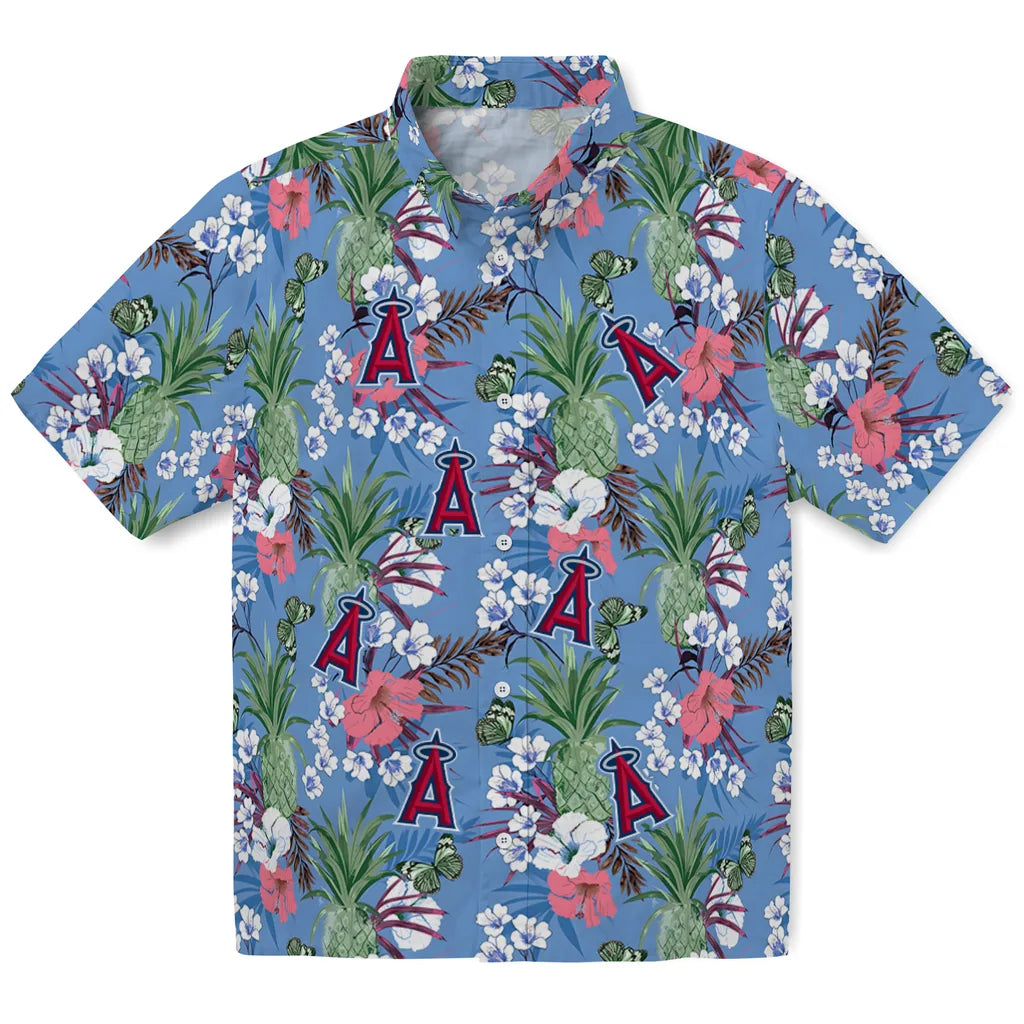 Los Angeles Angels Hawaiian Shirt - Pineapple Bouquet | Hula Hawaiian Shirts