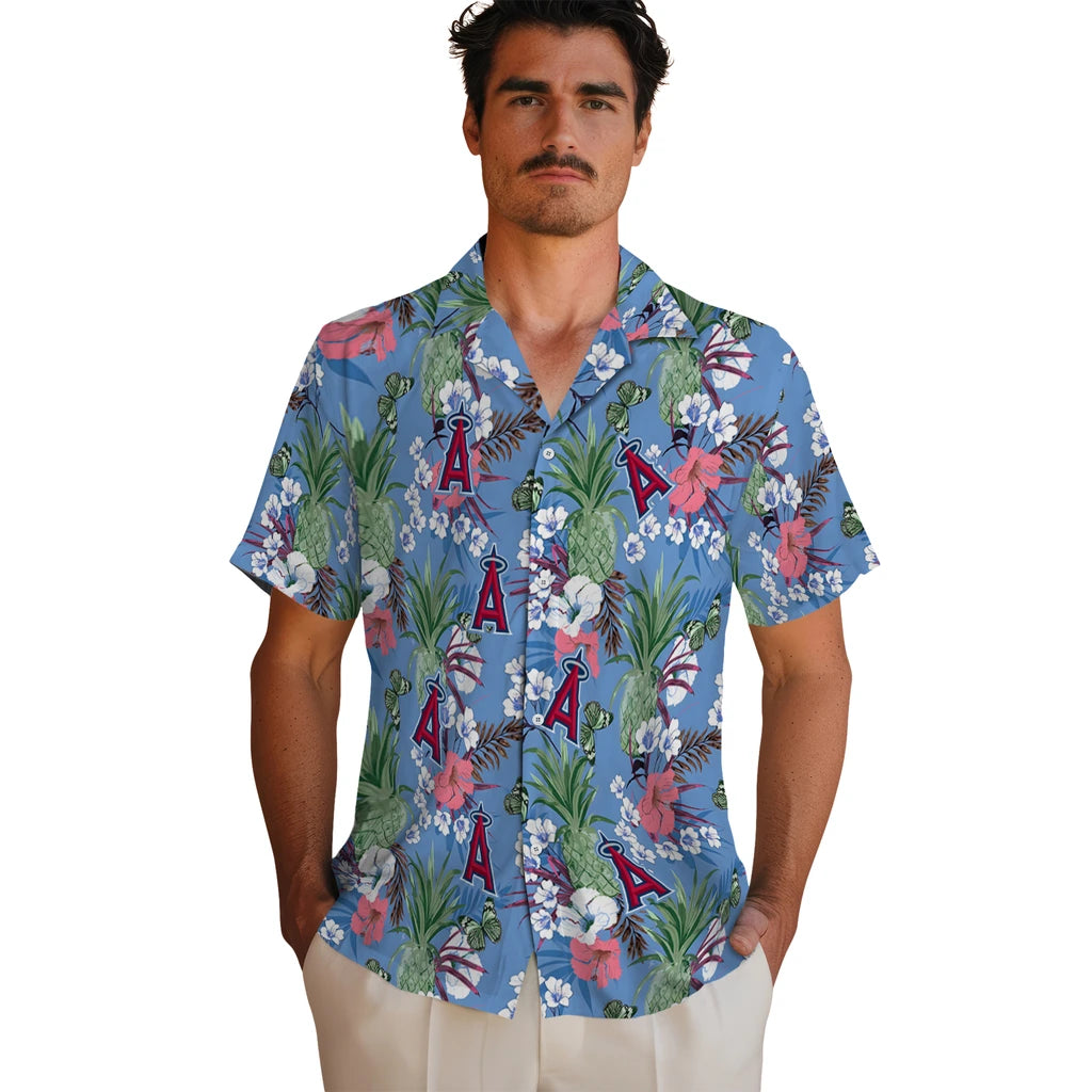 Los Angeles Angels Hawaiian Shirt - Pineapple Bouquet | Hula Hawaiian Shirts