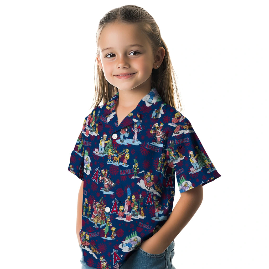 Los Angeles Angels Hawaiian Shirt - Simpsons Christmas | Hula Hawaiian Shirts