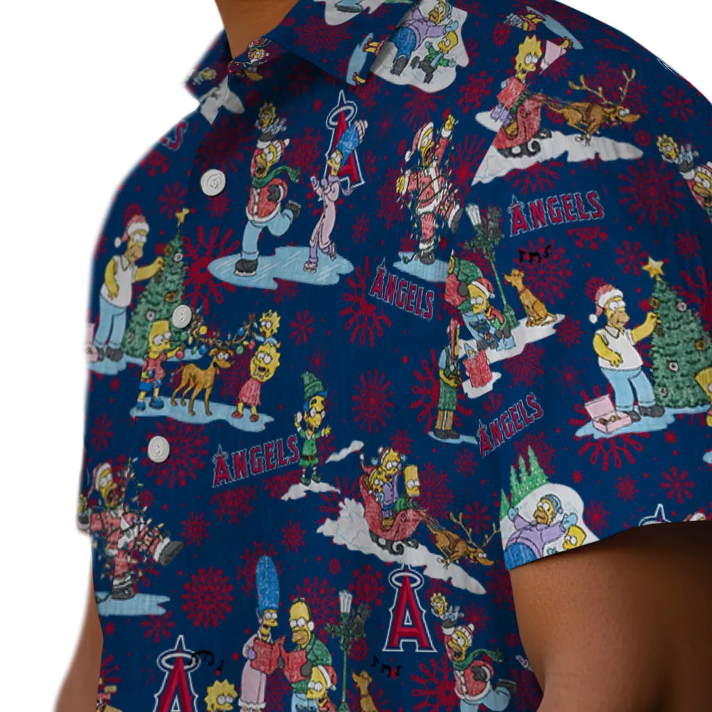 Los Angeles Angels Hawaiian Shirt - Simpsons Christmas | Hula Hawaiian Shirts
