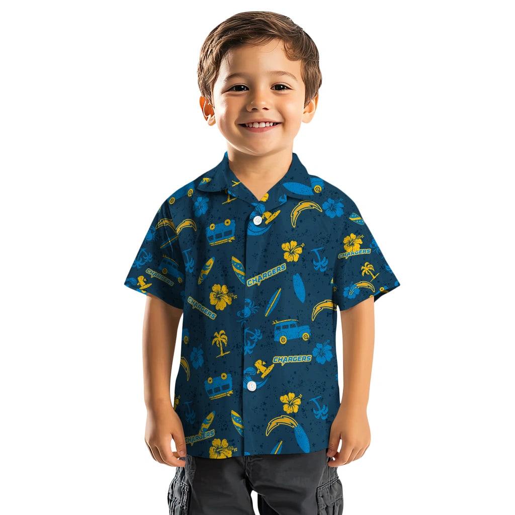 Los Angeles Chargers Hawaiian Shirt - Beach Vibe | Hula Hawaiian Shirts