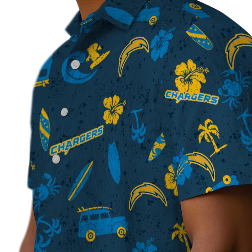 Los Angeles Chargers Hawaiian Shirt - Beach Vibe | Hula Hawaiian Shirts