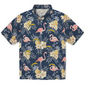 Los Angeles Chargers Hawaiian Shirt - Flamingo Hibiscus | Hula Hawaiian Shirts