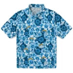 Los Angeles Chargers Hawaiian Shirt - Hibiscus Blooms | Hula Hawaiian Shirts