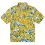 Los Angeles Chargers Hawaiian Shirt - Hibiscus Overlay | Hula Hawaiian Shirts