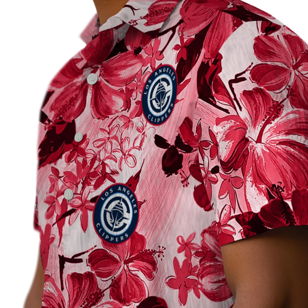 Los Angeles Clippers Hawaiian Shirt - Hibiscus Arrangement | Hula Hawaiian Shirts