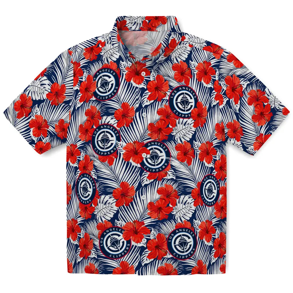 Los Angeles Clippers Hawaiian Shirt - Hibiscus Fiesta | Hula Hawaiian Shirts
