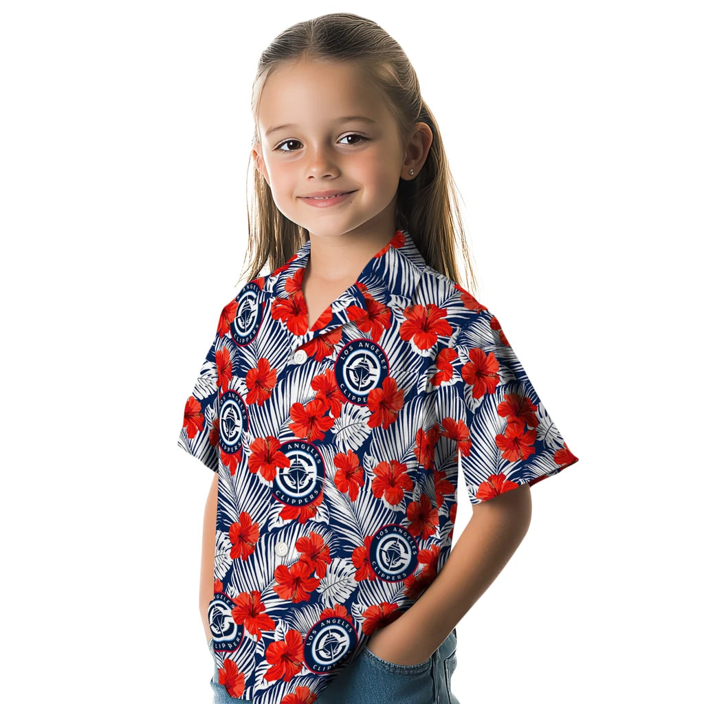 Los Angeles Clippers Hawaiian Shirt - Hibiscus Fiesta | Hula Hawaiian Shirts