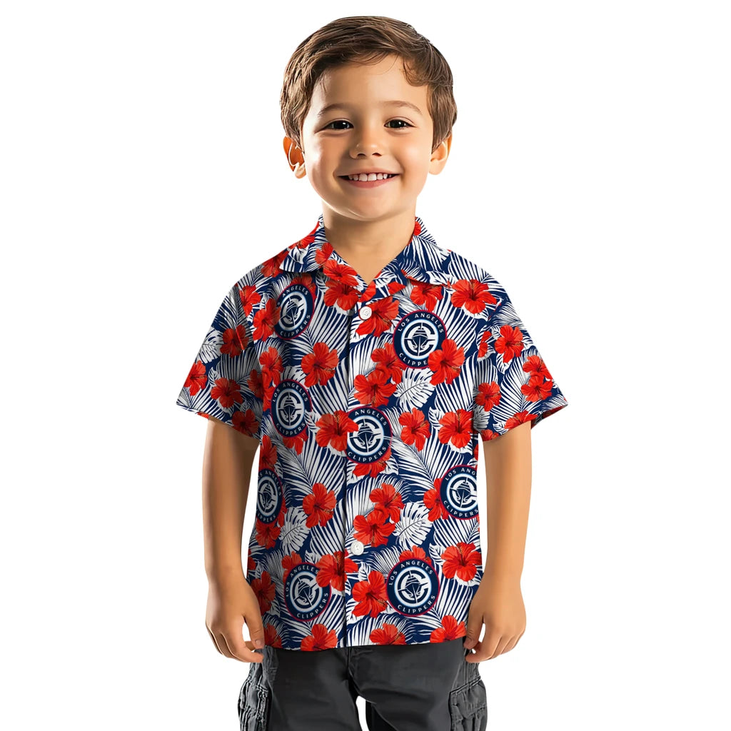 Los Angeles Clippers Hawaiian Shirt - Hibiscus Fiesta | Hula Hawaiian Shirts