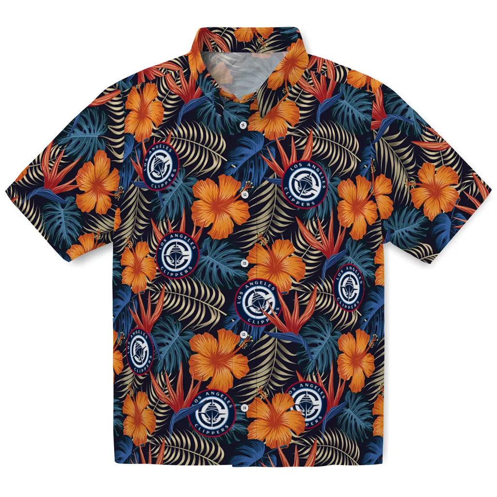 Los Angeles Clippers Hawaiian Shirt - Hibiscus Foliage | Hula Hawaiian Shirts