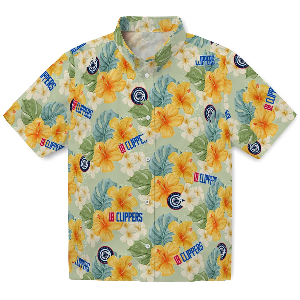 Los Angeles Clippers Hawaiian Shirt - Hibiscus Mood | Hula Hawaiian Shirts