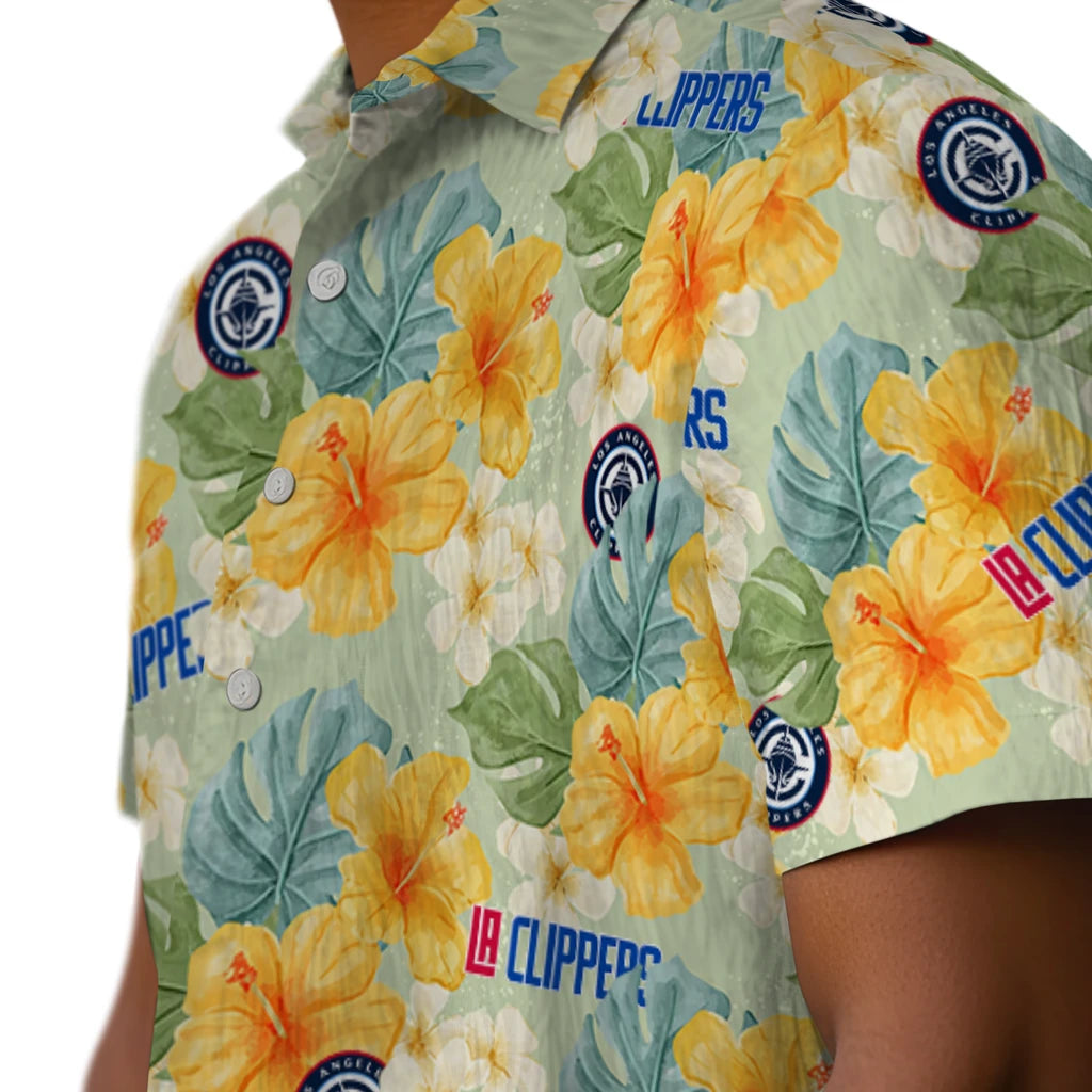 Los Angeles Clippers Hawaiian Shirt - Hibiscus Mood | Hula Hawaiian Shirts